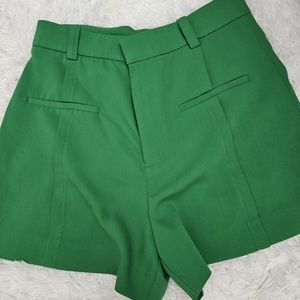 Zara high wasted green shorts